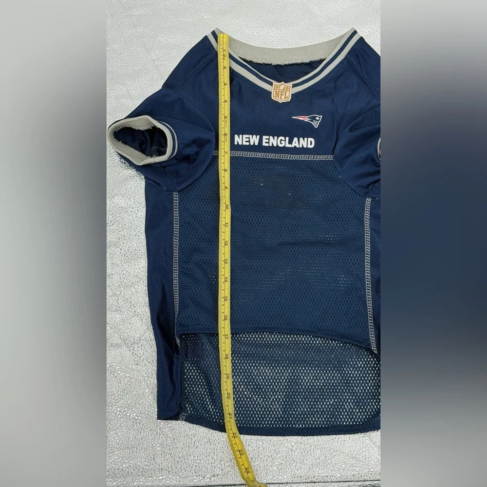New England Patriots Dog Jersey NFL Pet Shirt Size Small Navy Blue Mesh